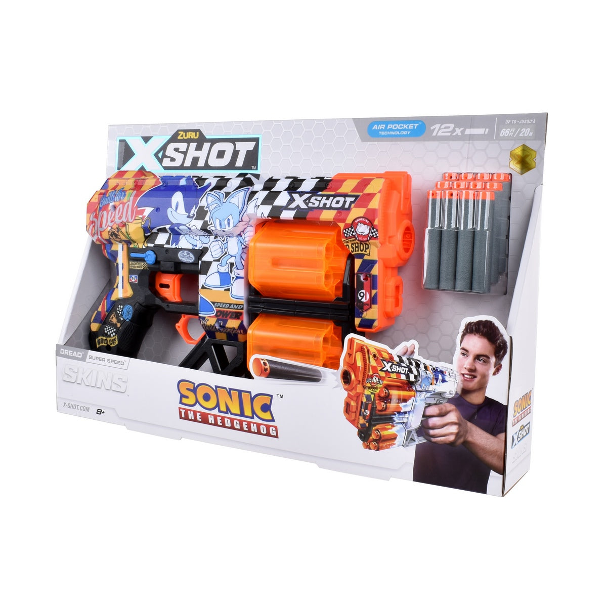 Lanzador Skin Sonic X-Shot-Super Speed