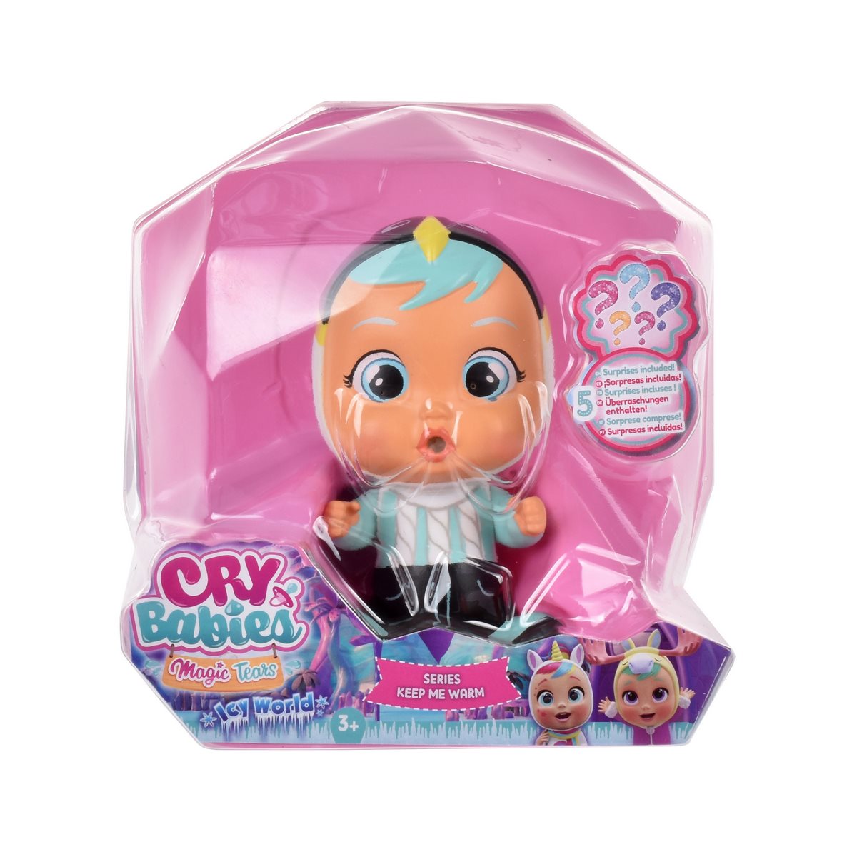Cry Babies Icy Keep Me Warm Muñeca - Pingüino