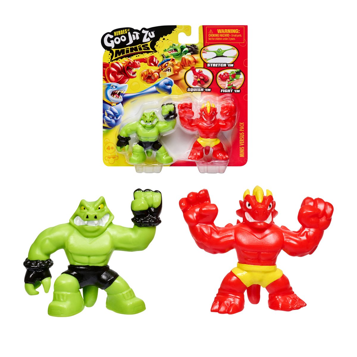Goo Jit Zu - Figuras Mini Heroes 6 Cm - Blazagon V/S Rock Jaw