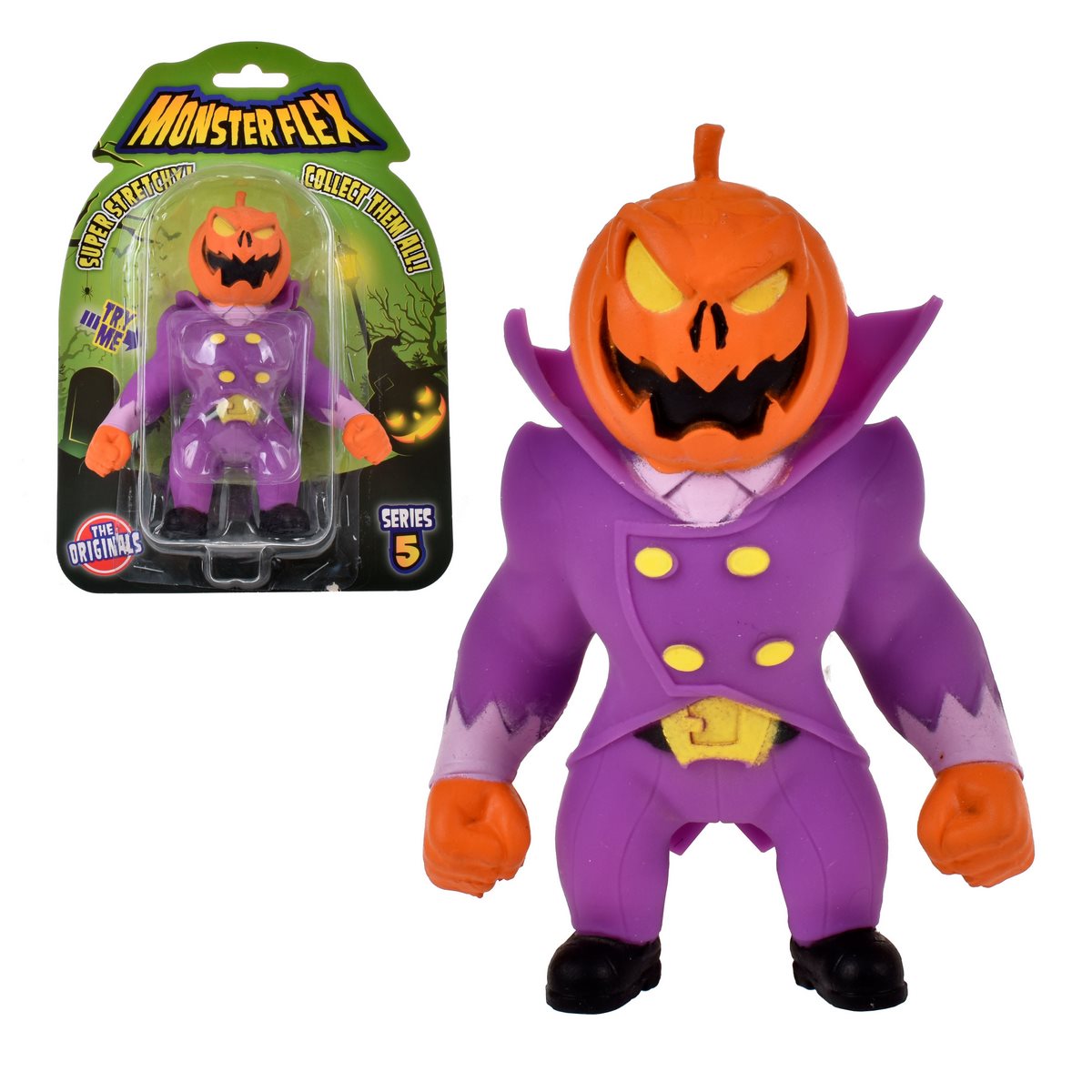 Figura Monster Flex - Cabeza Calabaza