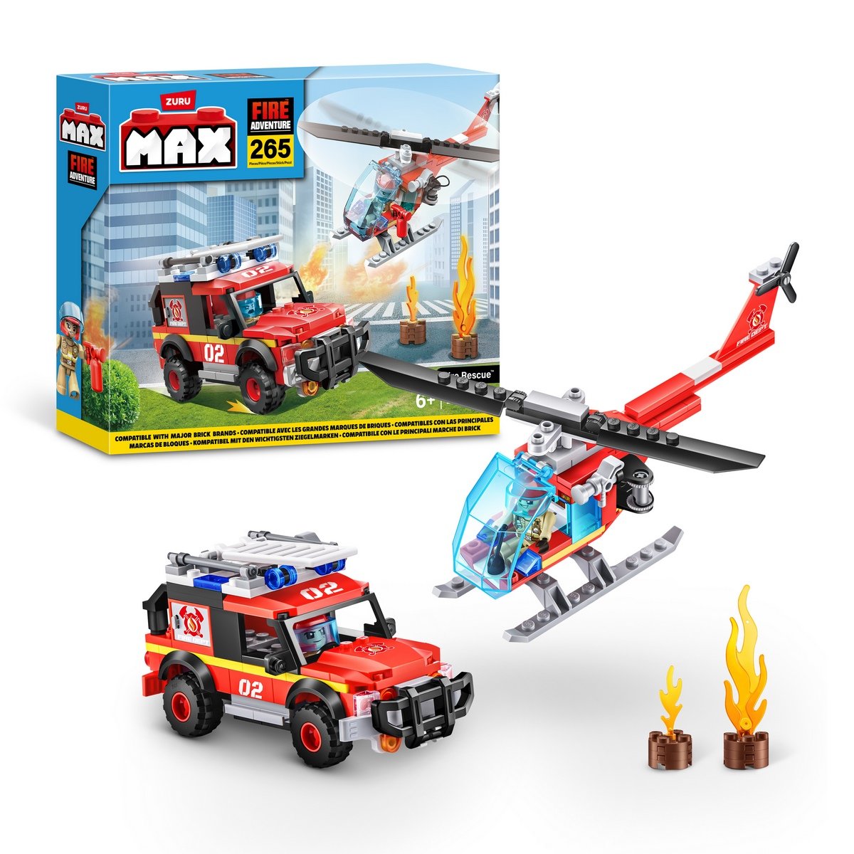 
                        Set 265 Bloques Max Estacion De Bomberos
                      