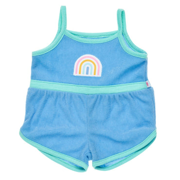 Enterito Arcoiris Toalla Celeste Build-A-Bear