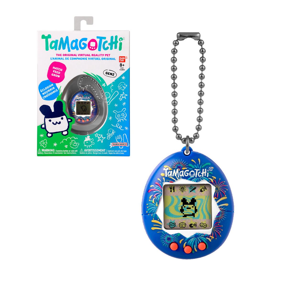 Mascota Virtual Tamagotchi Original De Bandai - Fireworks Categoría: Juegos de habilidad y destreza Tipo producto:  Juegos electrónicos portátiles