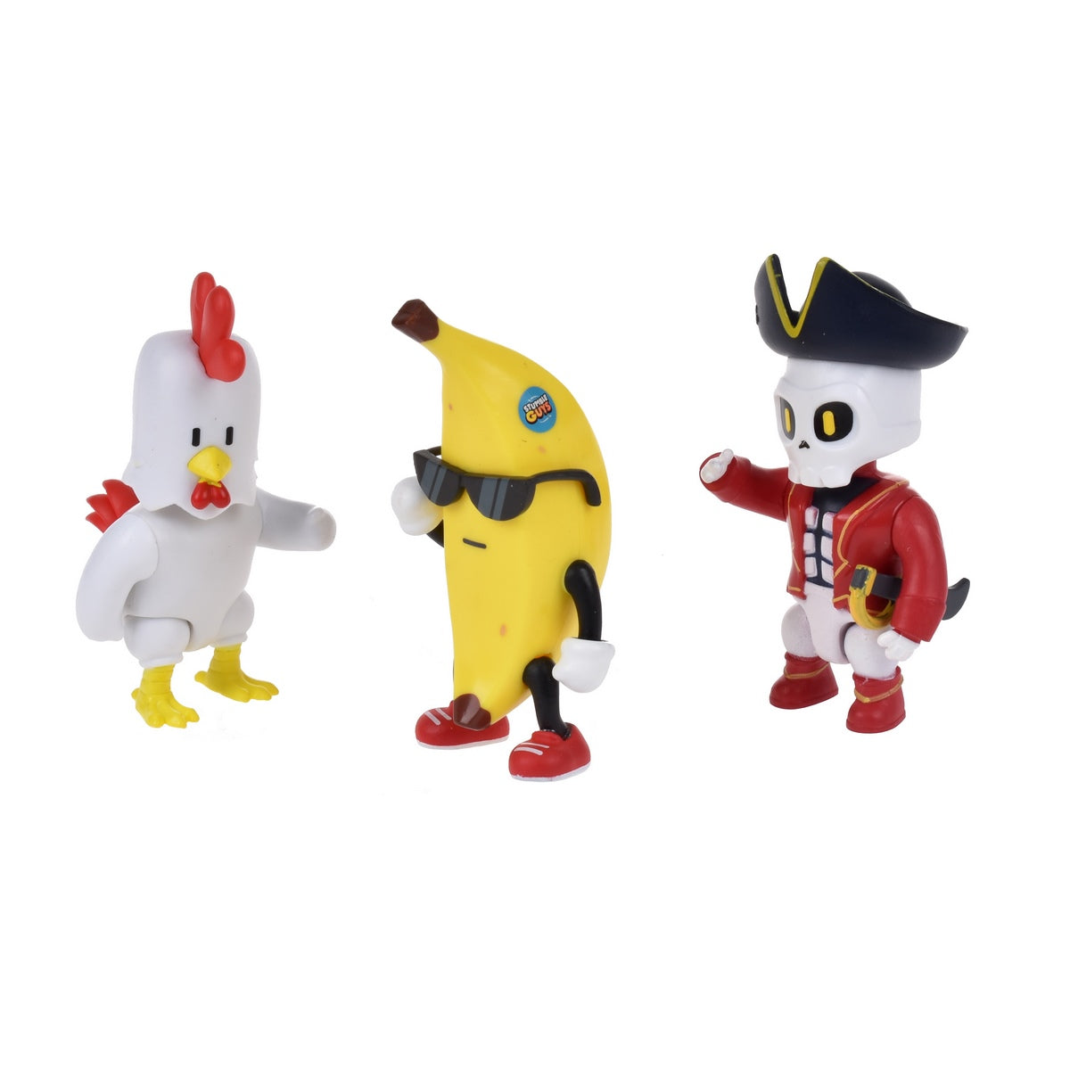 Pack 3 Figuras Articuladas Stumble Guys - Banana Guy