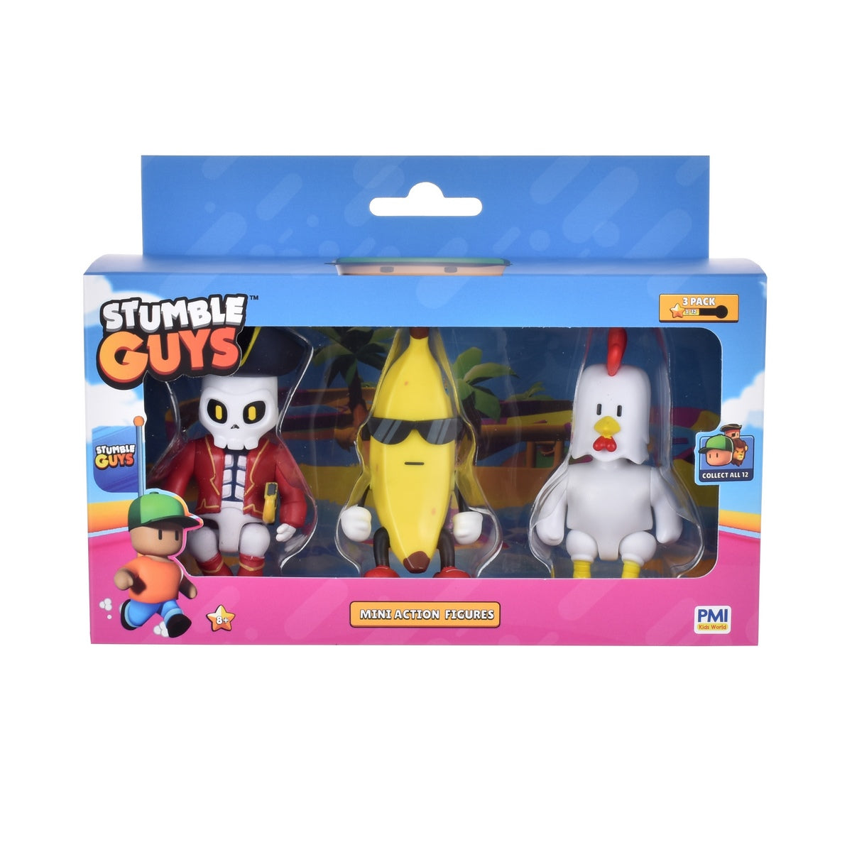 Pack 3 Figuras Articuladas Stumble Guys - Banana Guy