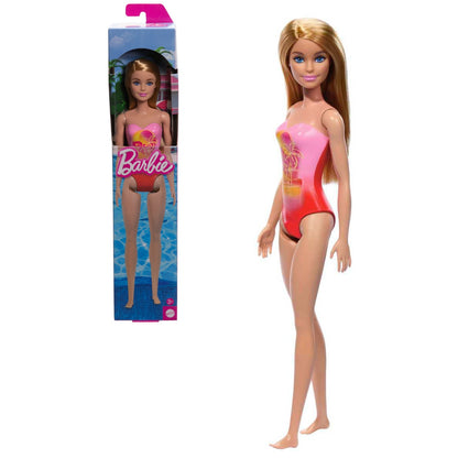 Barbie Fashion & Beauty Muñeca De Playa Sorpresa - Traje De Baño Rosado