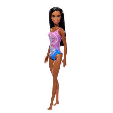 Barbie Fashion & Beauty Muñeca De Playa Sorpresa - Traje De Baño Morado