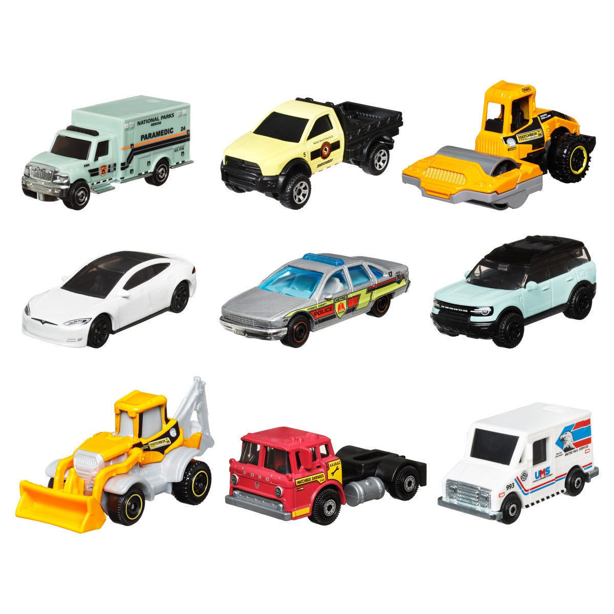 Matchbox Paquete De 9 Autos Basicos - City Paramedic