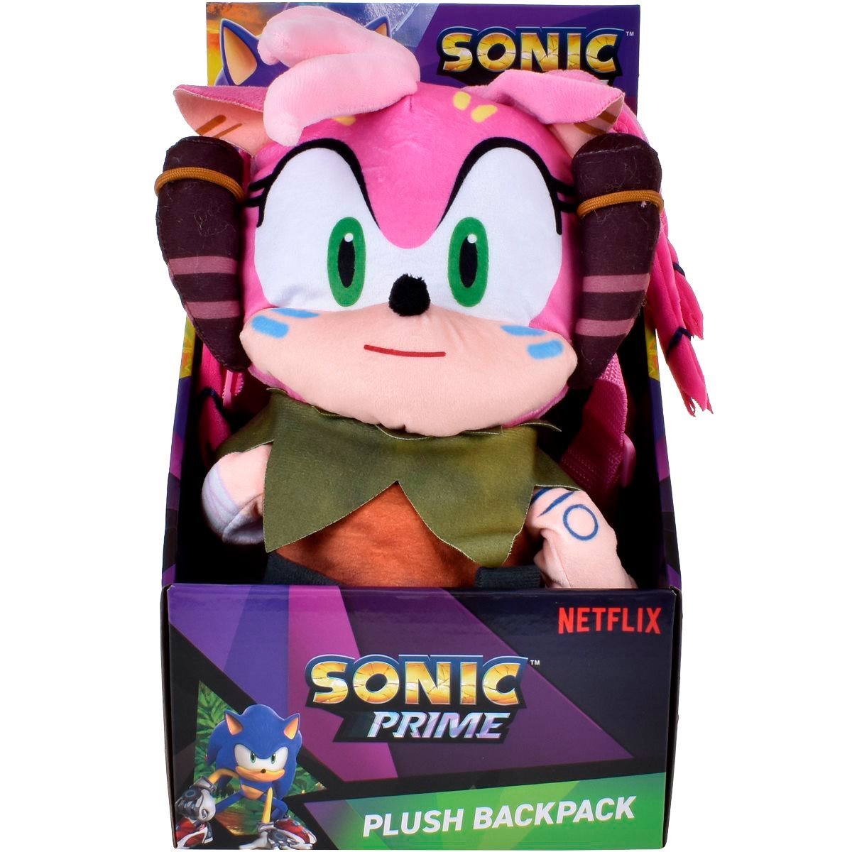 Peluche Mochila Sonic De 30 Cms - Amy Rose
