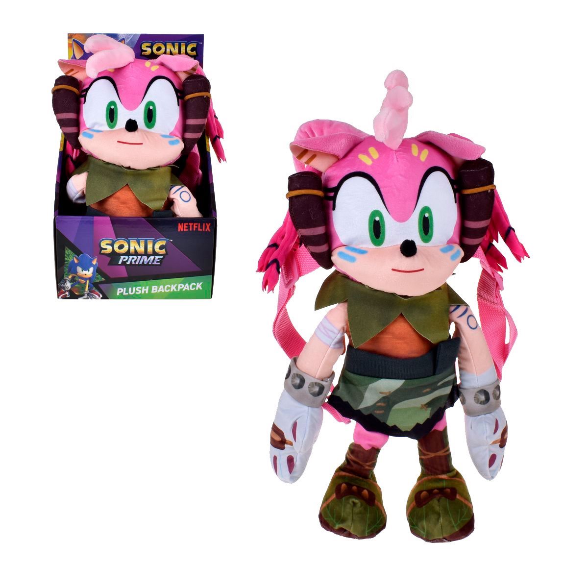 Peluche Mochila Sonic De 30 Cms - Amy Rose