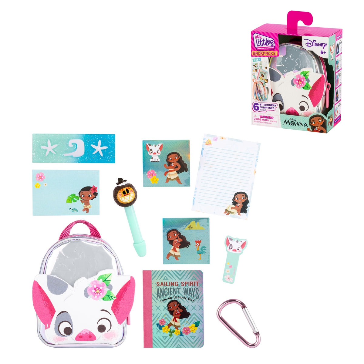 Mochila Disney Con Accesorios Real Littles - Moana