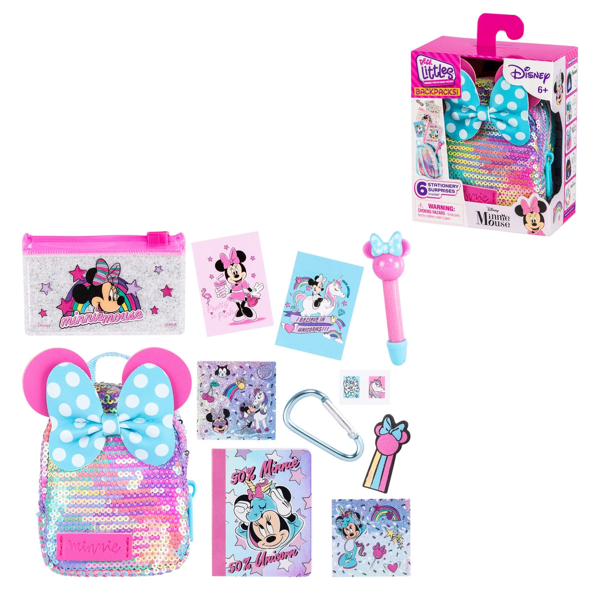 Mochila Disney Con Accesorios Real Littles - Minnie