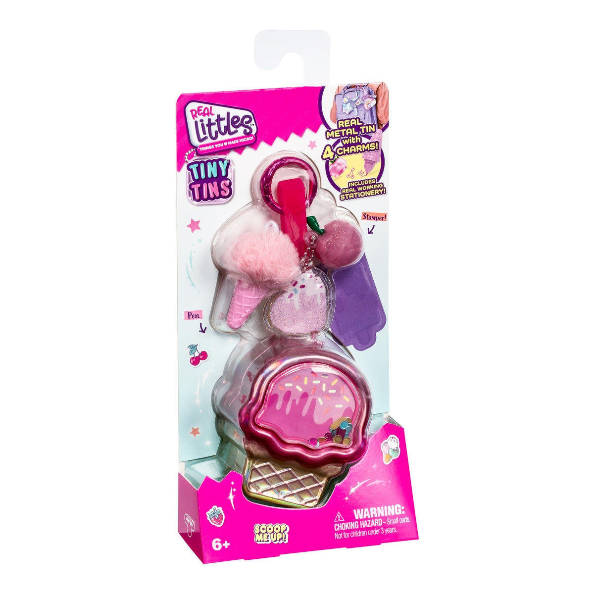 Llavero Metalico Con Accesorios Real Littles - Helado