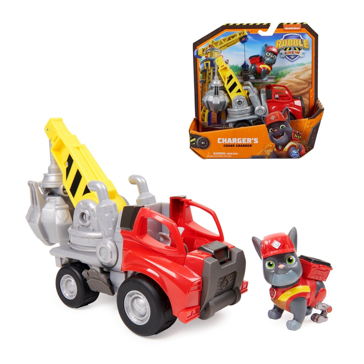 Rubble & Crew Vehiculo Y Figura Paw Patrol - Chargers Crane Grabber