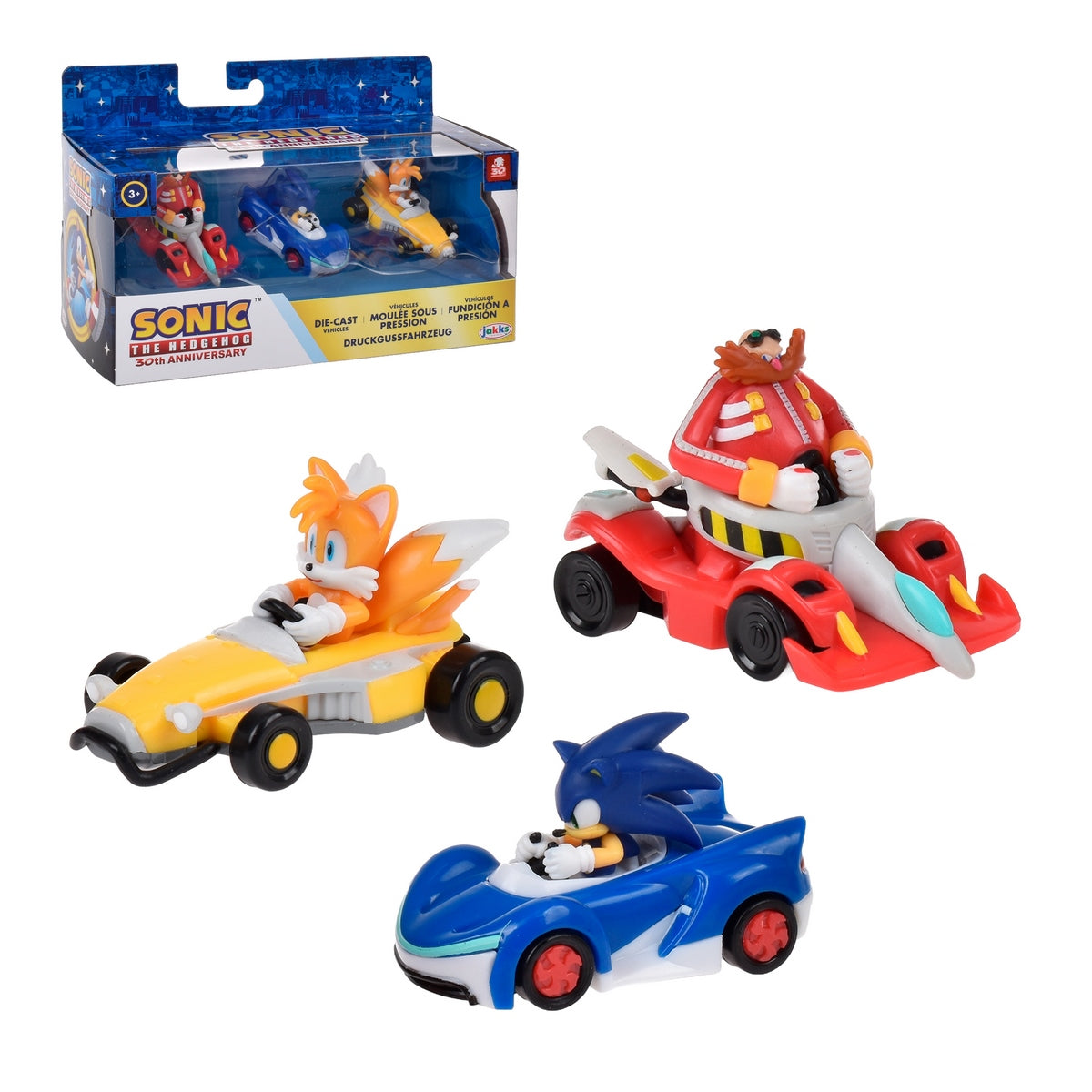 Pack 3 Vehiculos Metalicos Escala 1:64 Sonic