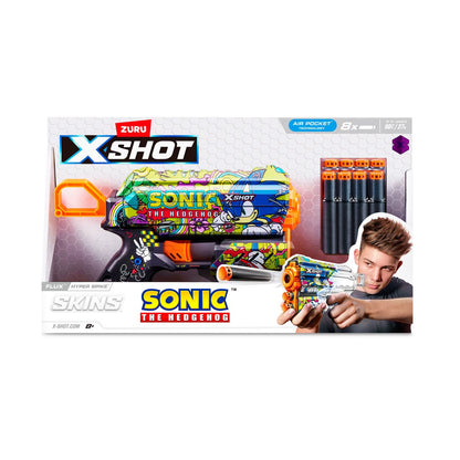 Lanza Dardos Flux Skins Sonic Con 8 Dardos X-Shot - Hyper Spike