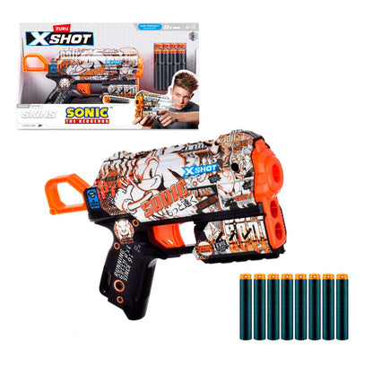 Lanza Dardos Flux Skins Sonic Con 8 Dardos X-Shot - Retro Categoría: Lanzadores dardos - agua y más Tipo producto:  Armas y artilugios de juguete