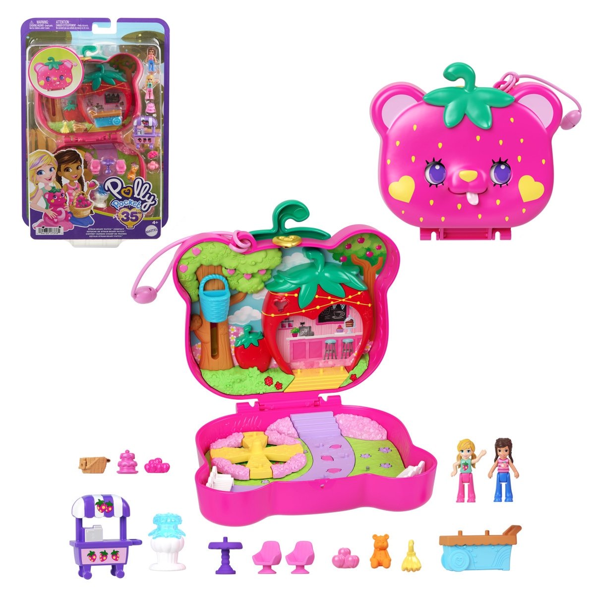 Polly Pocket Estuche De Osito De Fresa