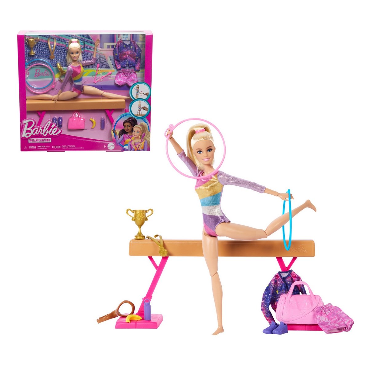 Barbie Profesiones Gimnasta Cabell Rubio