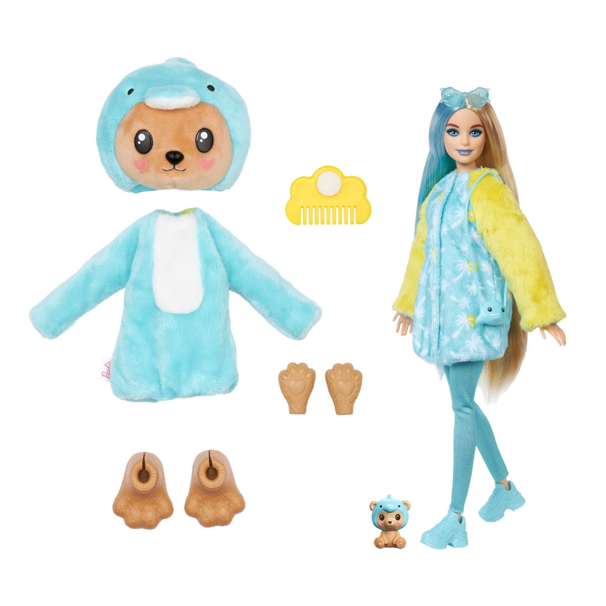 Barbie Cutie Reveal Disfraces Divertidos - Disfraz Oso/Delfin