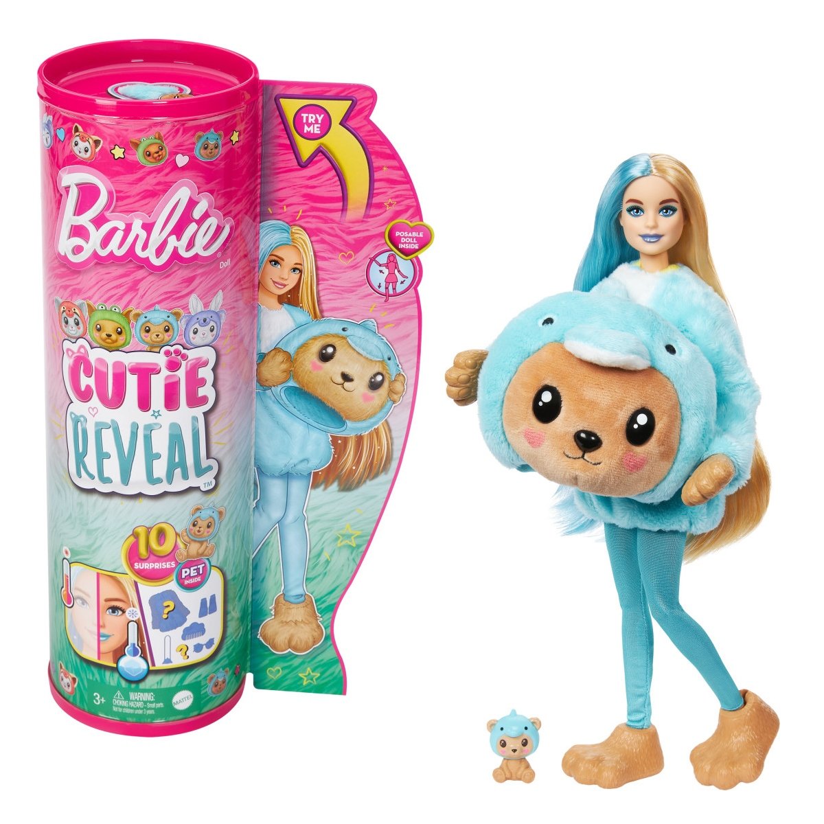 Barbie Cutie Reveal Disfraces Divertidos - Disfraz Oso/Delfin