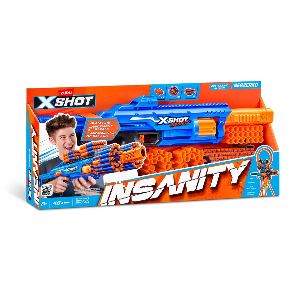 Lanza Dardos Insanity Berzerko Con 48 Dardos X-Shot