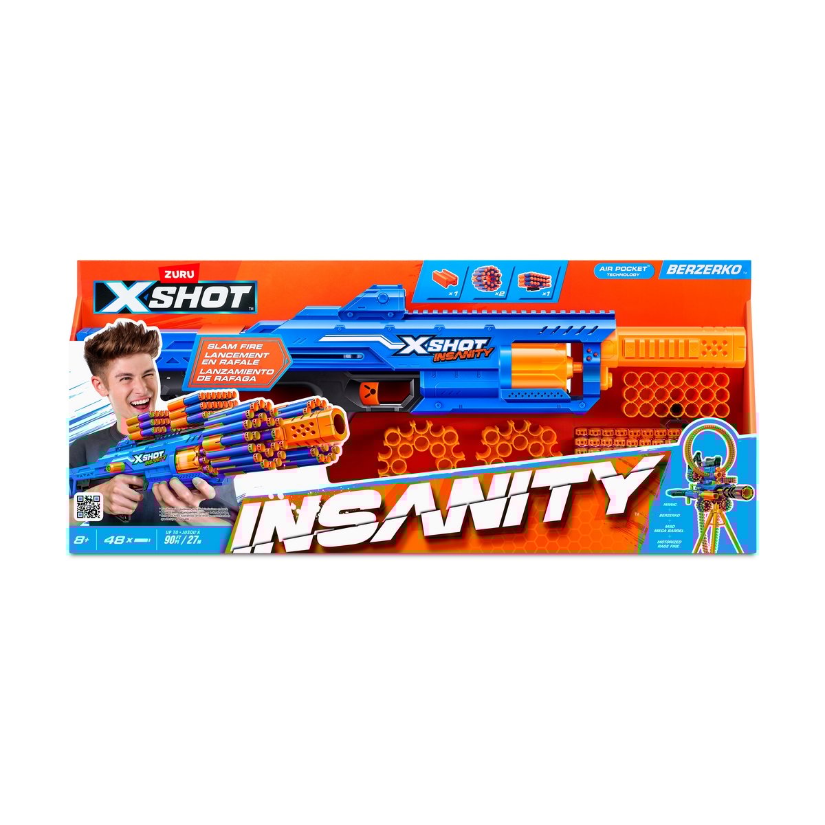 Lanza Dardos Insanity Berzerko Con 48 Dardos X-Shot