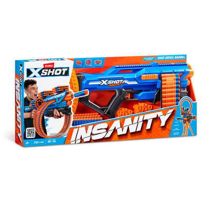 Lanza Dardos Insanity Mad Mega Barrel Con 72 Dardos X-Shot