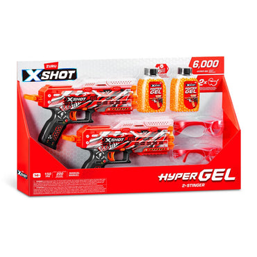 Pack 2 Lanzadores De Bolitas De Gel X-Shot Pistol Hidrogel Con 6000 Bolitas