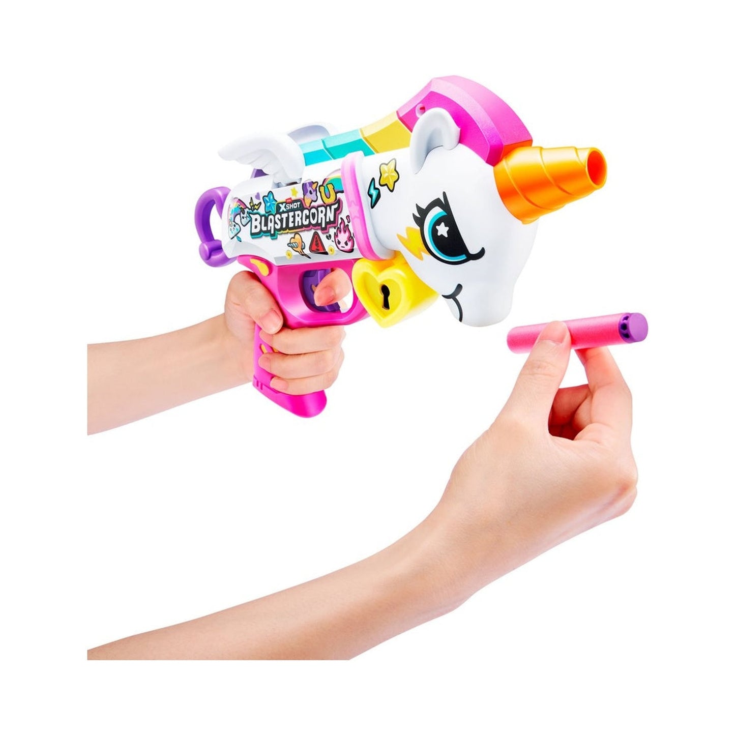 Lanzador dardos Unicornio Skins X-Shot con 16 dardos