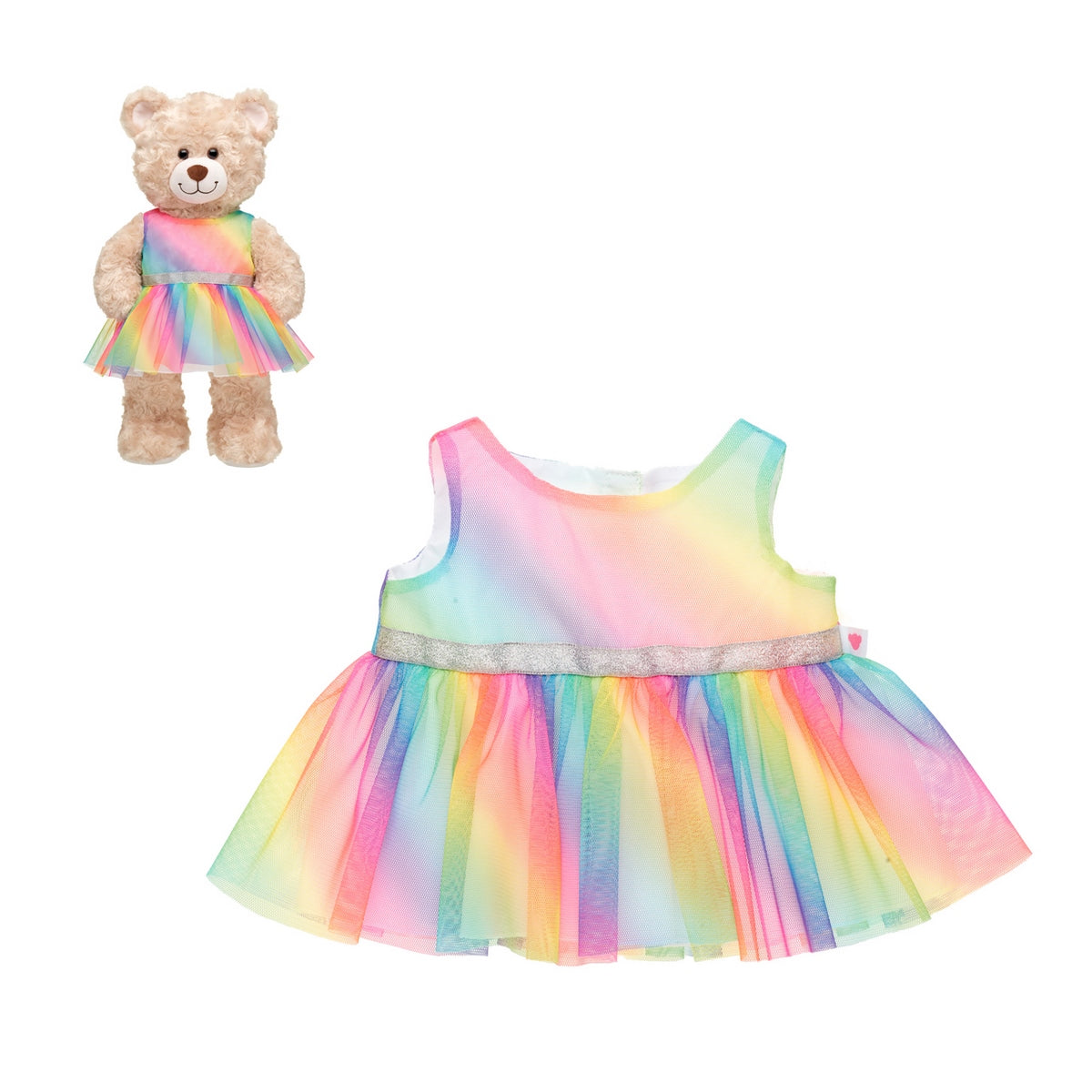 Vestido Arcoiris Build-A-Bear Categoría: Ropa Build-a-Bear Tipo producto:  Accesorios para muñecas y muñecos de acción