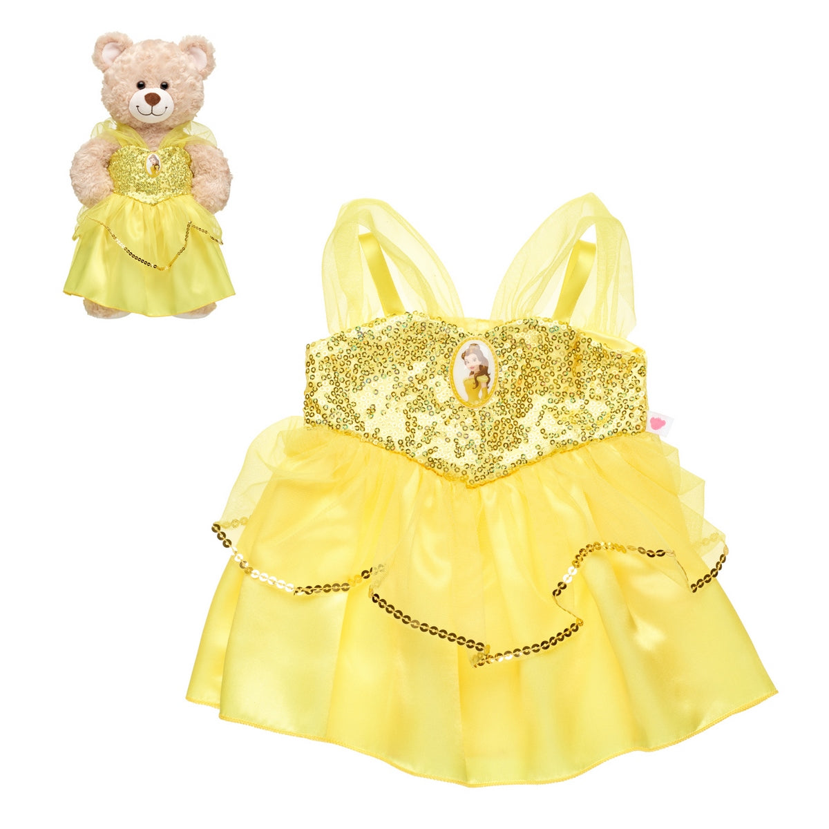 Vestido Bella 3 Disney Build-A-Bear Categoría: Ropa Build-a-Bear Tipo producto:  Accesorios para muñecas y muñecos de acción