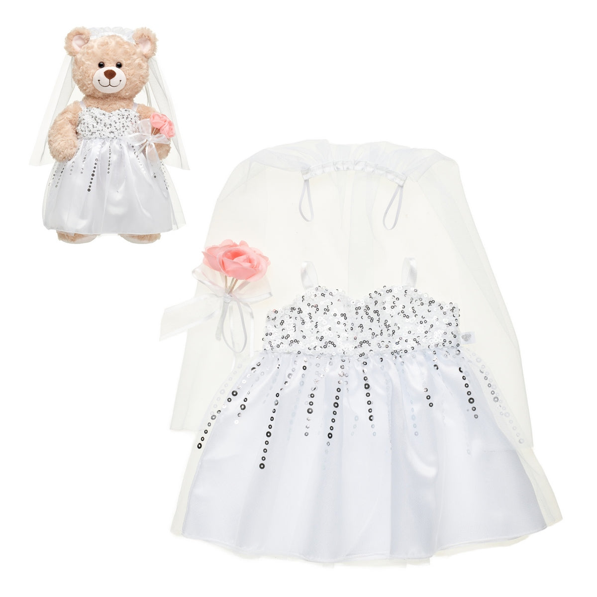 Vestido Novia Iii Build-A-Bear Categoría: Ropa Build-a-Bear Tipo producto:  Accesorios para muñecas y muñecos de acción