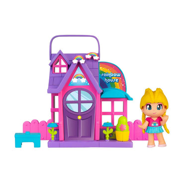 Casita Con Muñeca Y Accesorios Pinypon - Casita Morada