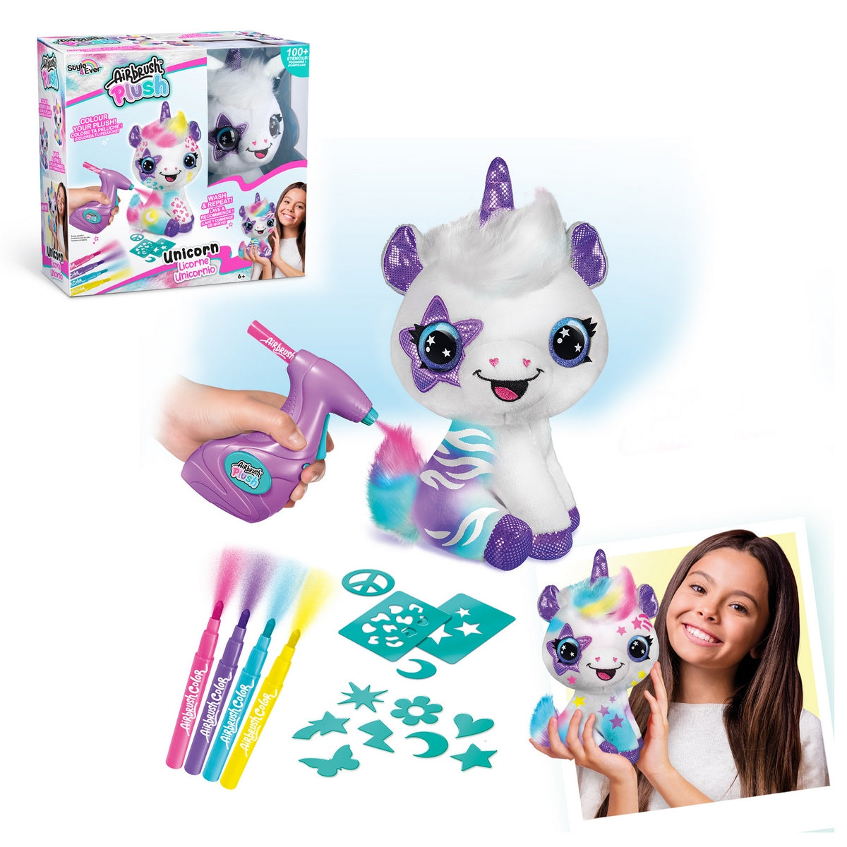 Peluche Unicornio Airbrush