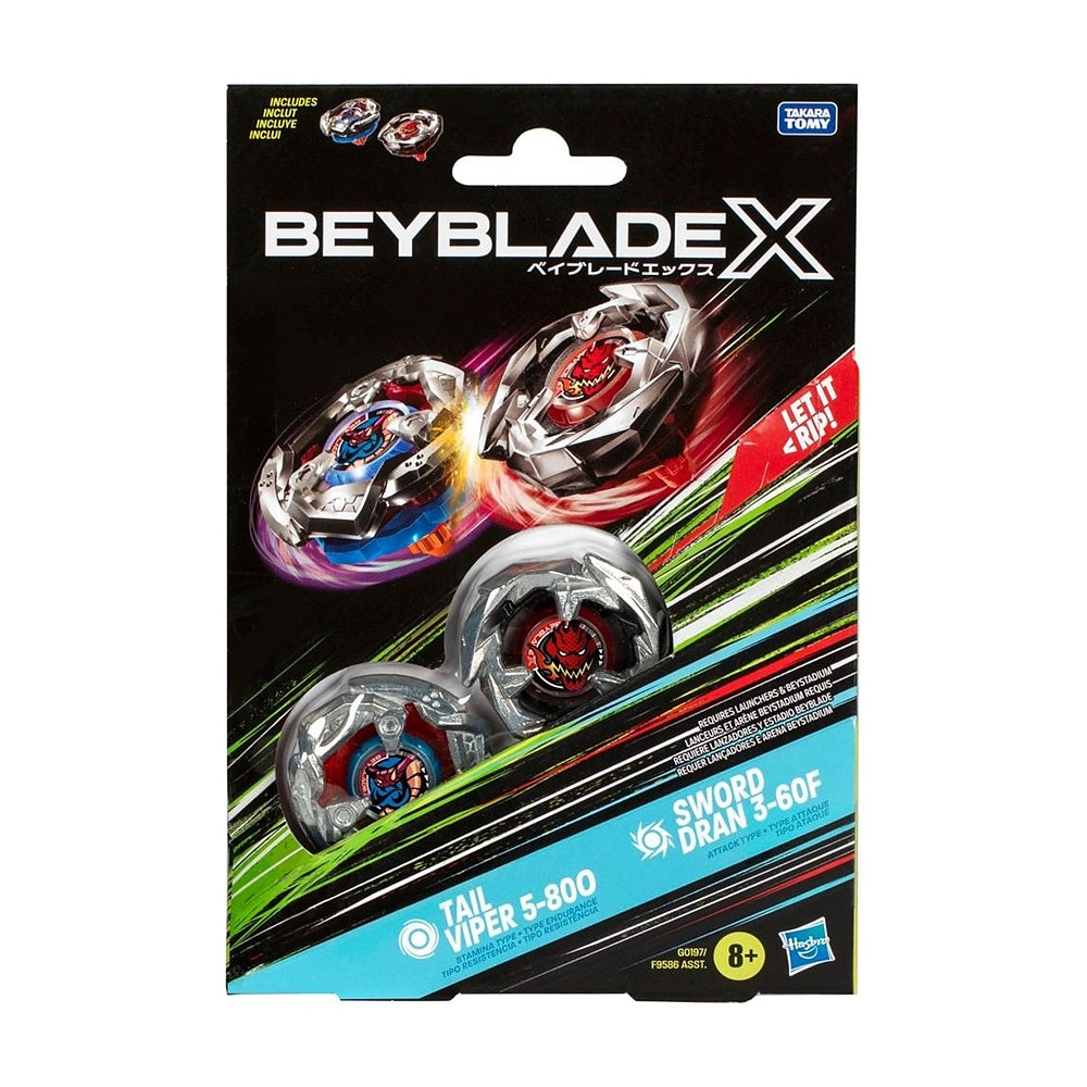Beyblade Dual Pack X - Gale Wyvern 3-60t - Sword Dran 3-80b