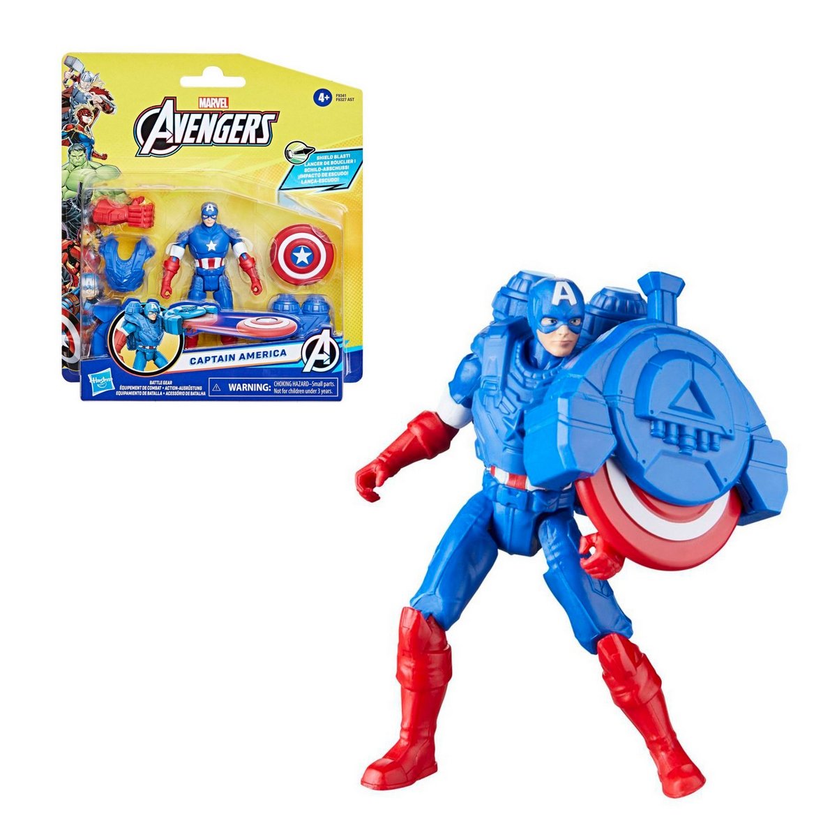Avengers Epic Hero Series Capitán América Con Equipamiento De Batalla