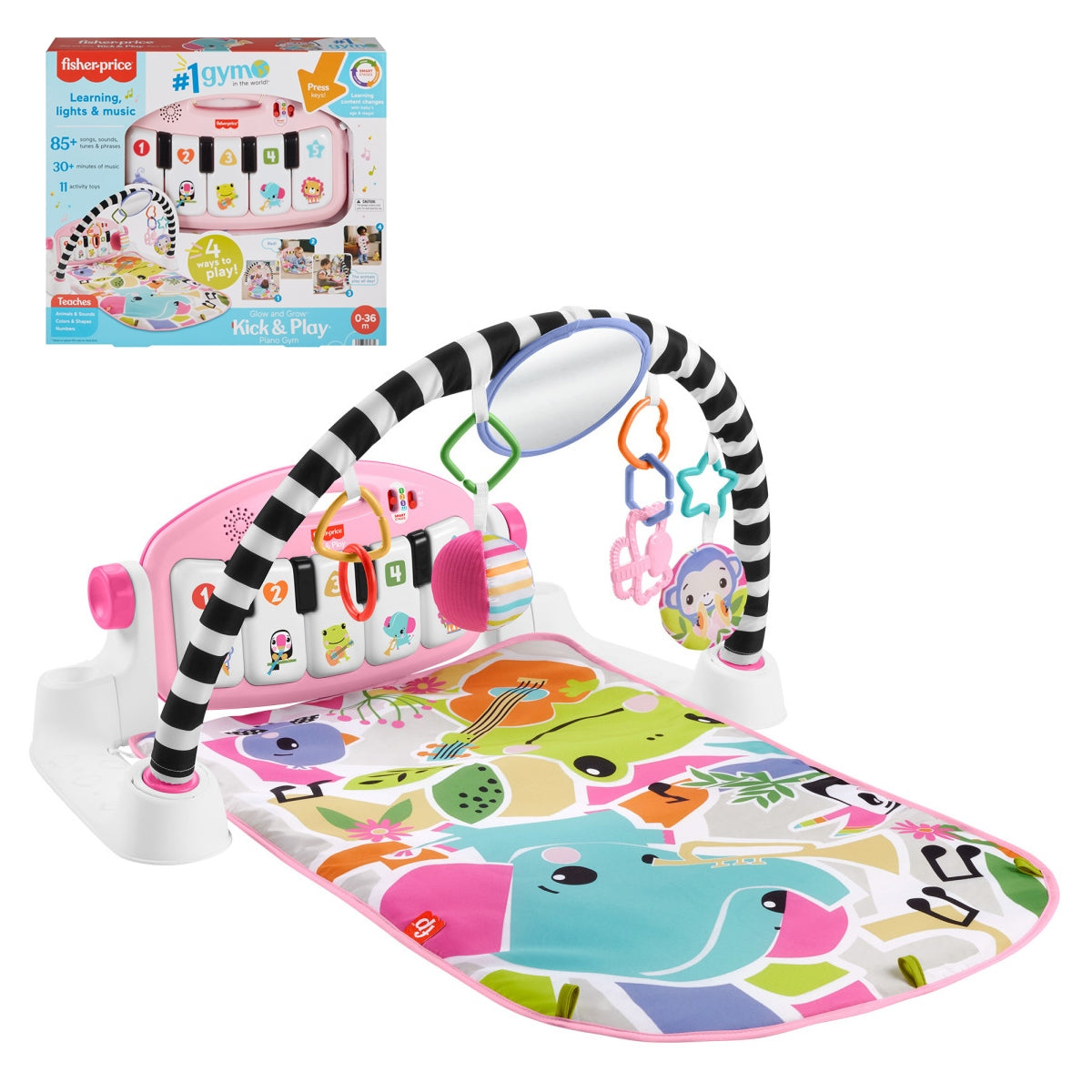Fisher-Price Piano Pataditas Musicales Brilla Y Crece Rosa
