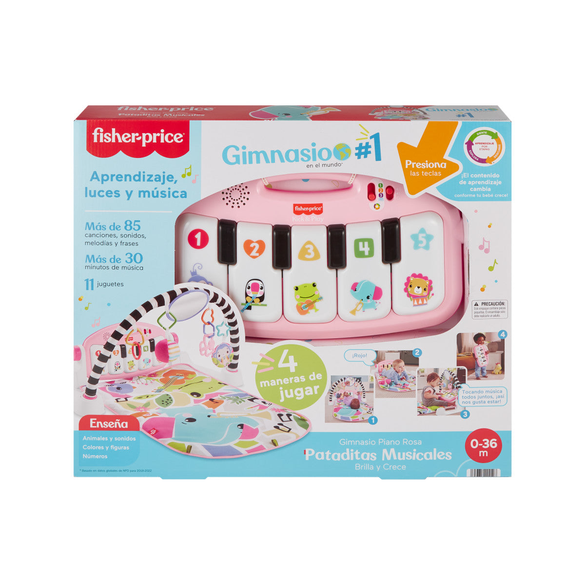 Fisher-Price Piano Pataditas Musicales Brilla Y Crece Rosa