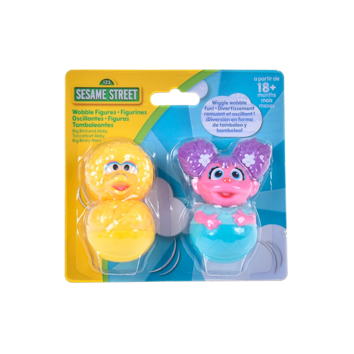 Pack 2 Figuras Involcables 8 Cm Plaza Sesamo - Big Bird Y Abby