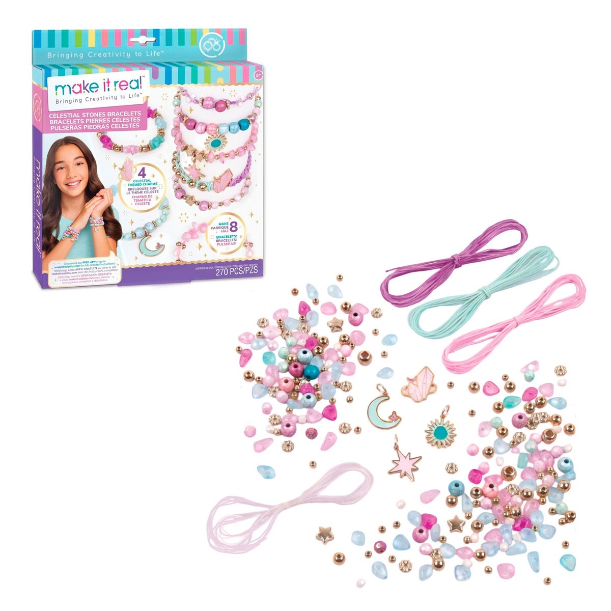 Set Make It Real – Pulseras con Charms de Temática Celeste