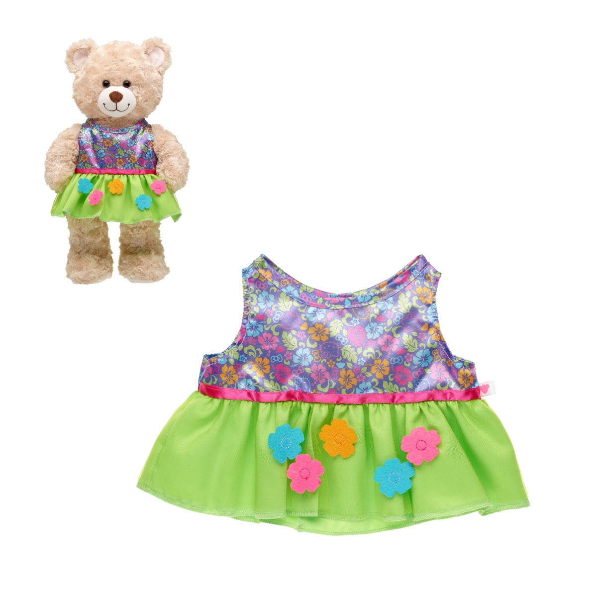 Vestido Hula Hello Kitty Sanrio Build-A-Bear Categoría: Ropa Build-a-Bear Tipo producto:  Accesorios para muñecas y muñecos de acción