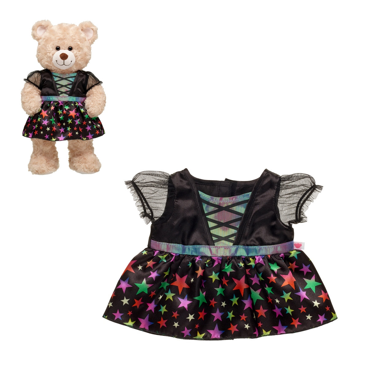 Vestido Bruja Neon Halloween Build-A-Bear Categoría: Ropa Build-a-Bear Tipo producto:  Accesorios para muñecas y muñecos de acción