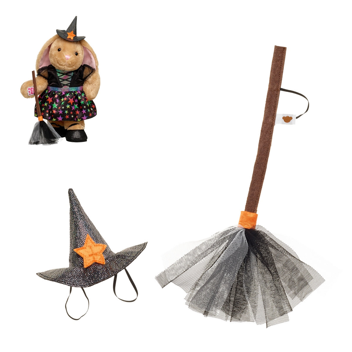 Gorro Y Escoba Bruja Halloween Build-A-Bear
