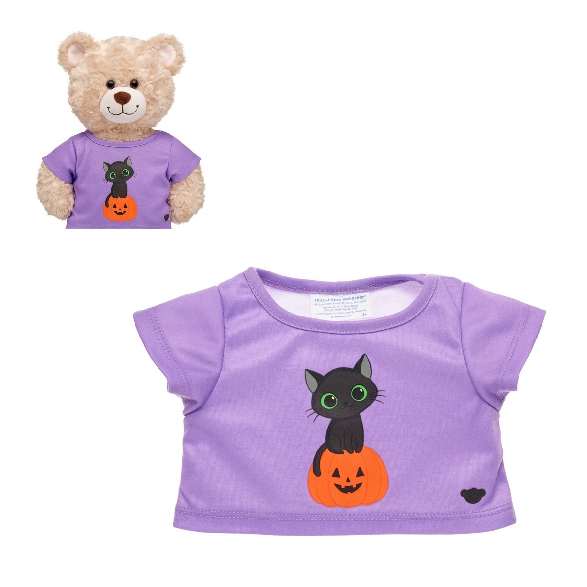 Polera Gato Negro Halloween Build-A-Bear