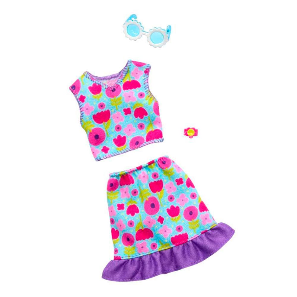 Barbie Conjuntos De Modas Mattel - Conjunto Floreado