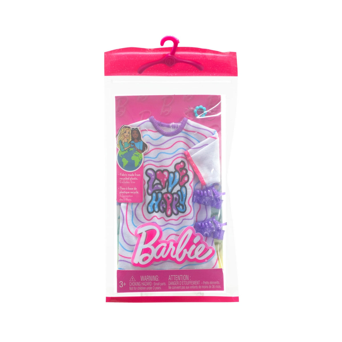 Barbie Conjuntos De Modas Mattel - Conjunto Blanco Con Rayas