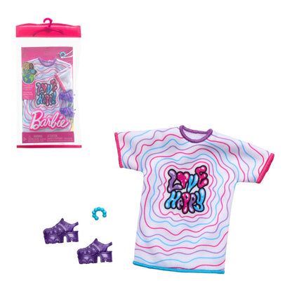 Barbie Conjuntos De Modas Mattel - Conjunto Blanco Con Rayas