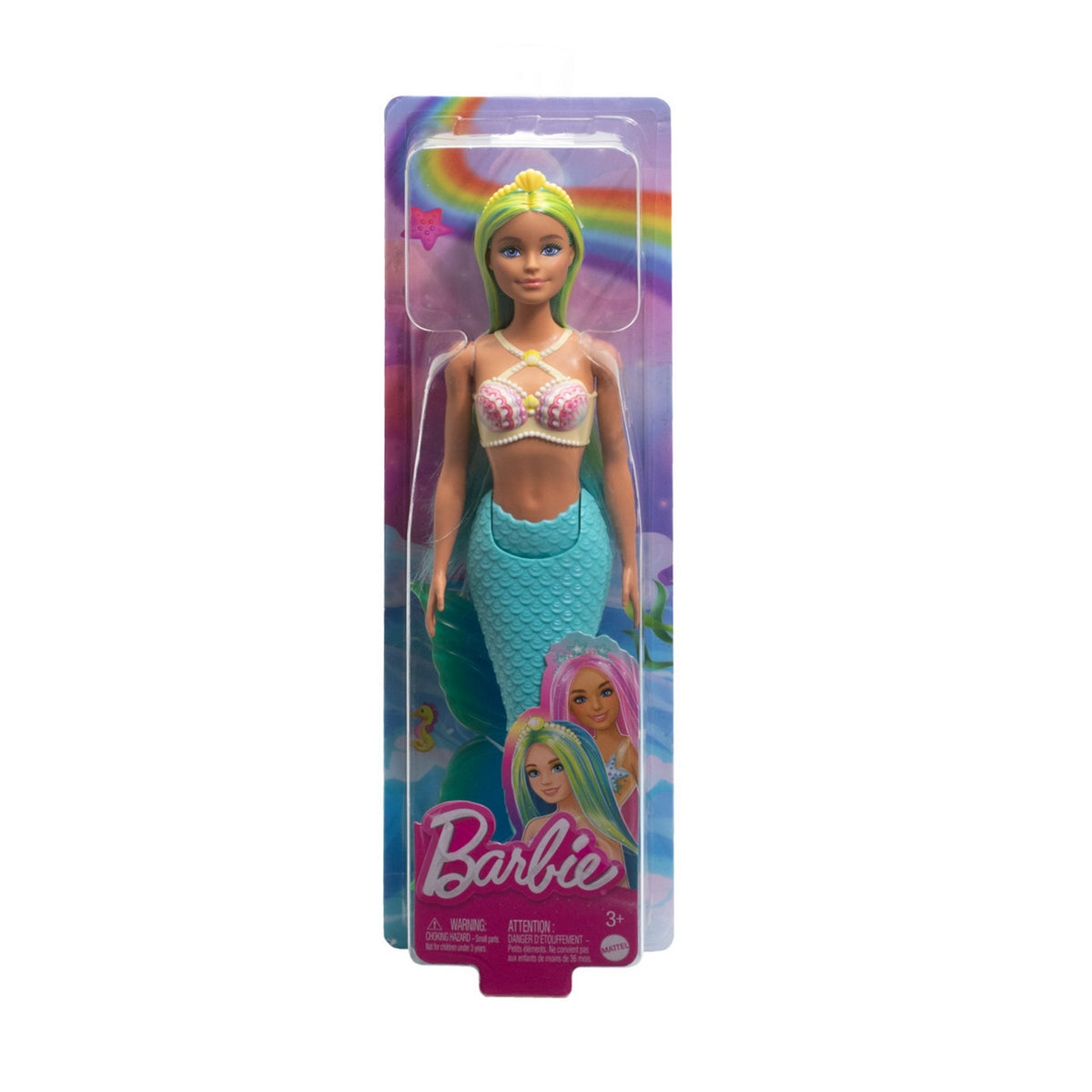 Barbie Fantasia Muñeca Sirenas Con Cabello De Colores - Cabello Celeste