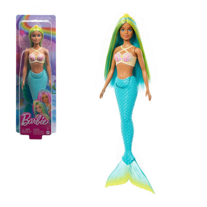 Barbie Fantasia Muñeca Sirenas Con Cabello De Colores - Cabello Celeste